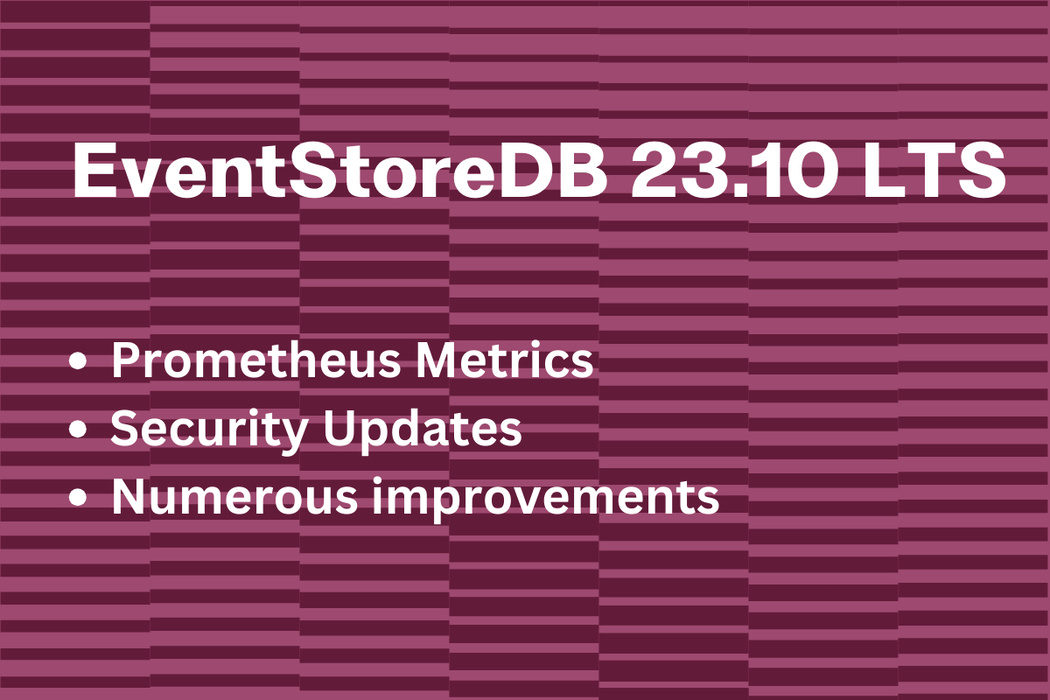Cover for EventStoreDB 23.10 LTS