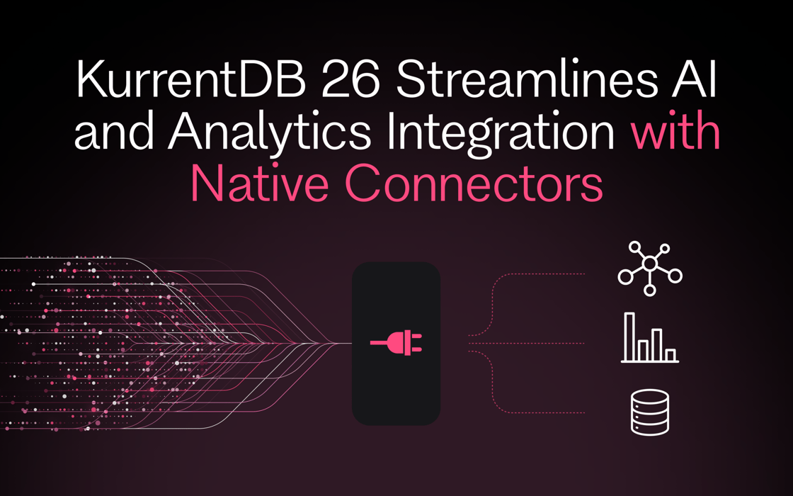 Cover for KurrentDB 26 Streamlines AI and Analytics Integration with Native Connectors